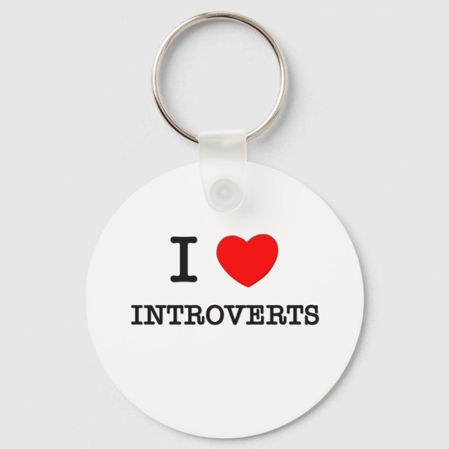 I Liebe Introverts Schlüsselanhänger (Vorderseite)