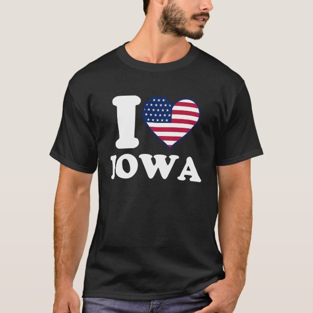 I Liebe Iowa I heart Iowa T-Shirt (Vorderseite)