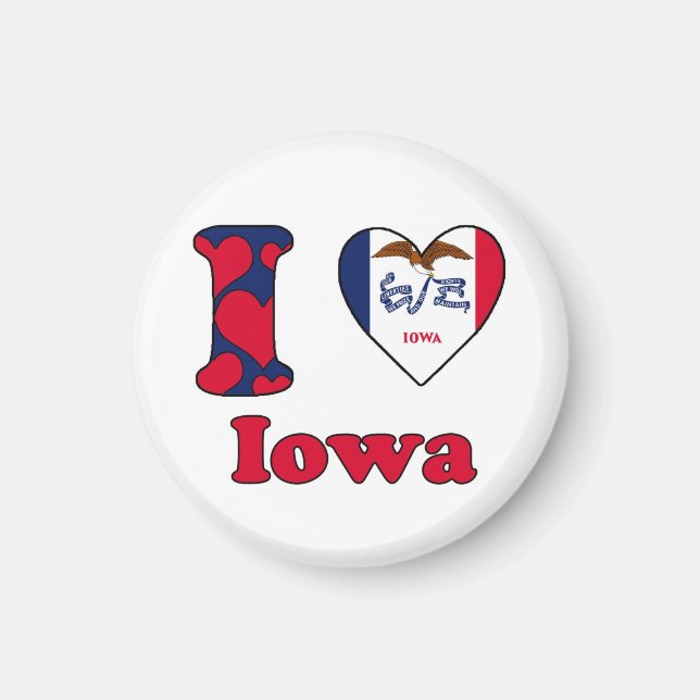 I Liebe Iowa Magnet (Vorne)