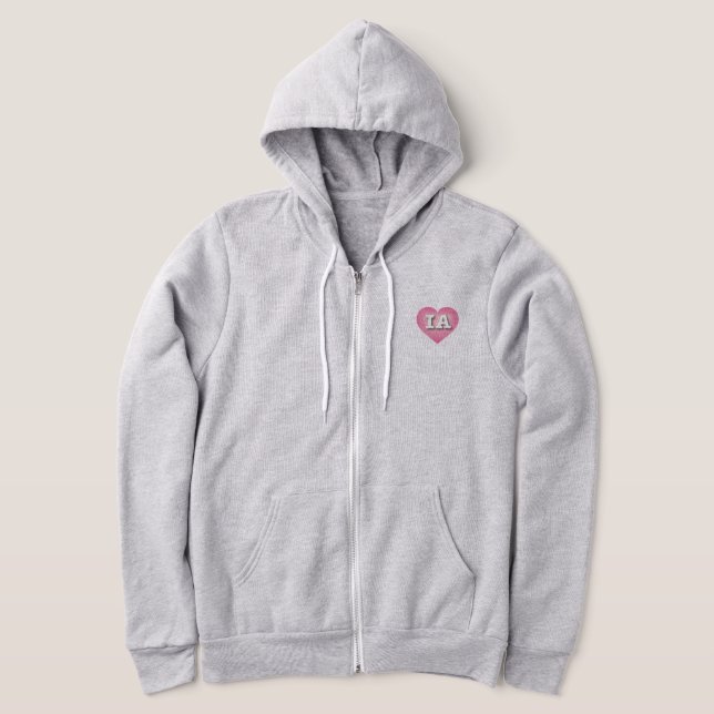 I Liebe Iowa - Pink Fade Heart Hoodie (Ablage )