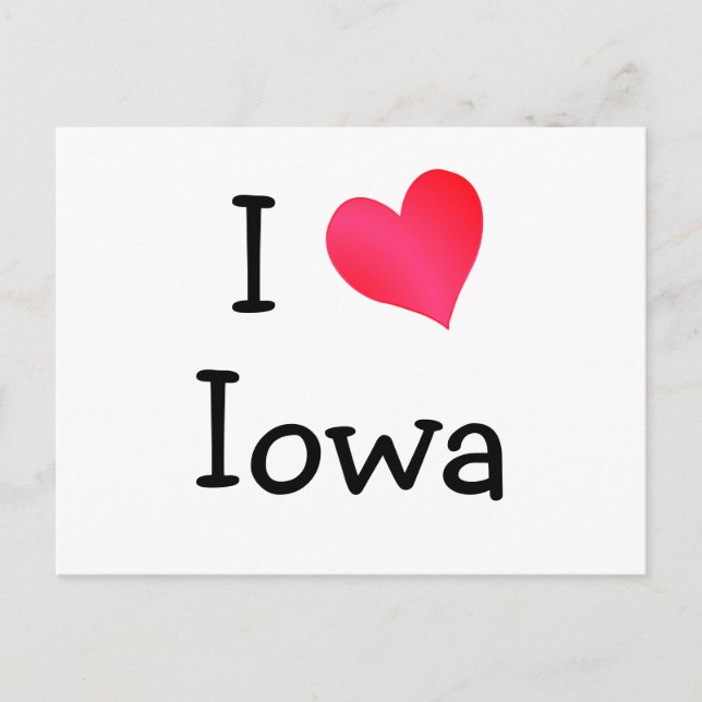 I Liebe Iowa Postcard Postkarte (Vorderseite)