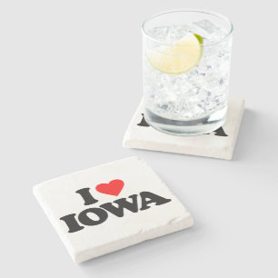 I LIEBE IOWA STEINUNTERSETZER