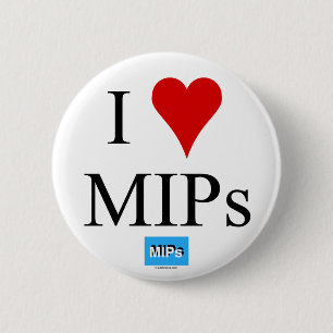 I Liebe-IPs-Taste oder -Abzeichen Button
