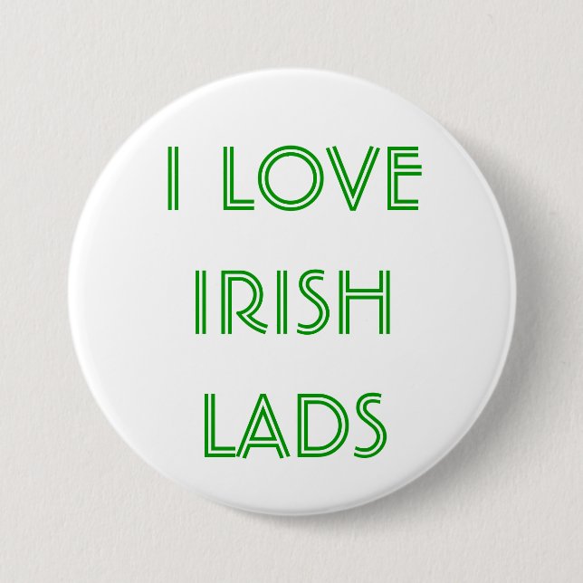 I LIEBE-IRISCHEN JUNGE MÄNNER St Patrick Button (Vorderseite)