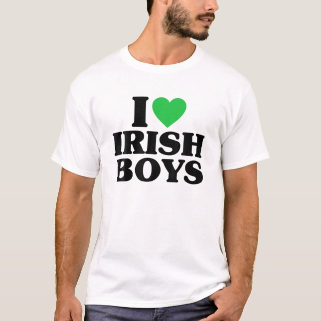 I Liebe Irish Boys Funny St Patrick's Day Heart Sh T-Shirt (Vorderseite)