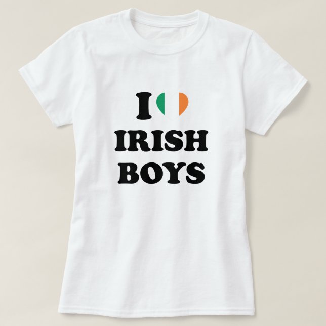 I Liebe Irish Boys T-Shirt (Design vorne)