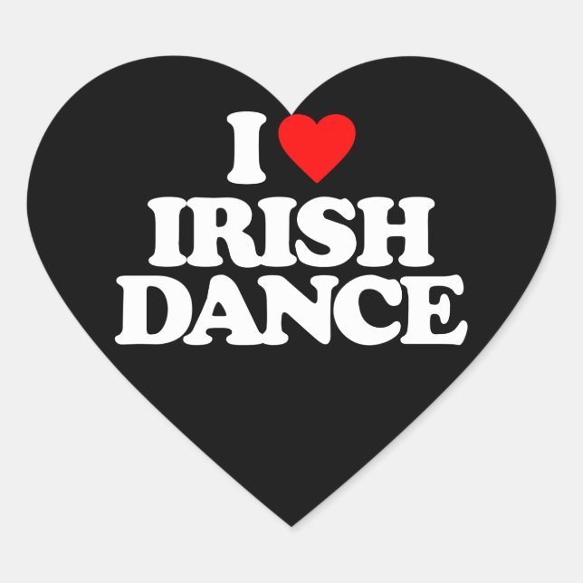 I LIEBE IRISH TANCE Herz-Aufkleber (Vorderseite)