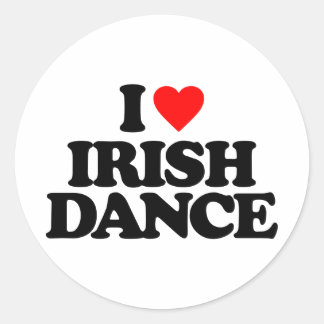 I LIEBE IRISH TANCE RUNDER AUFKLEBER