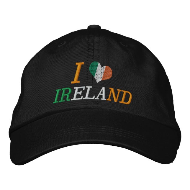 I Liebe Irland Bestickte Kappe (Vorderseite)
