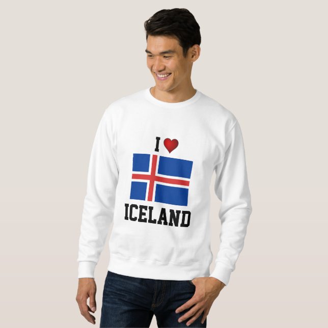 I Liebe Island Flaggen-T - Shirt (Vorne ganz)