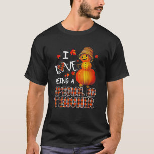 I Liebe ist ein besonderer Lehrer Pumpkin Herbst L T-Shirt