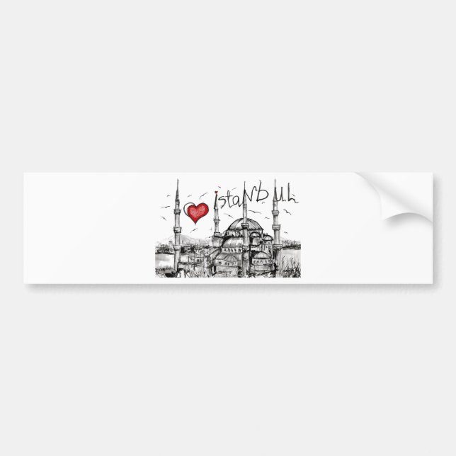 I Liebe Istanbul Autoaufkleber (Vorne)
