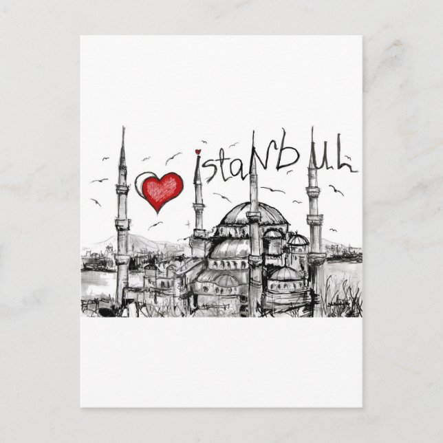 I Liebe Istanbul Postkarte (Vorderseite)