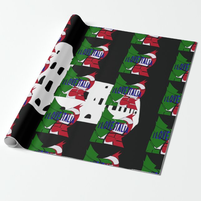 I Liebe Italia Wrapping Paper Geschenkpapier (Ungerollt)