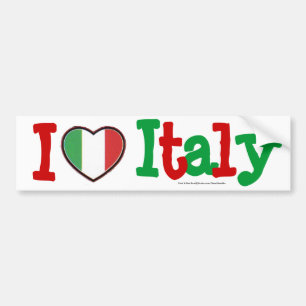I Liebe Italien Autoaufkleber