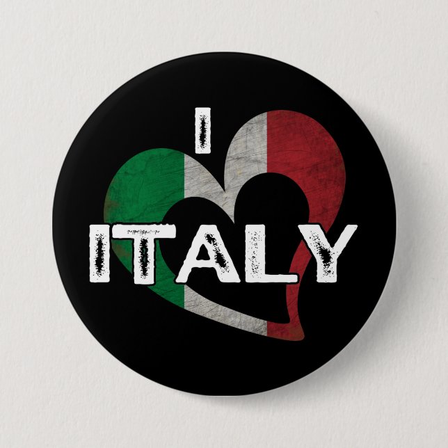 I LIEBE ITALIEN BUTTON (Vorderseite)