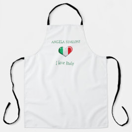 I Liebe Italien | Dein Name Schürze