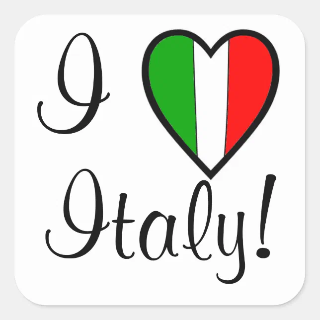 Italien-Flaggen-Herz-Aufkleber Herz-Aufkleber