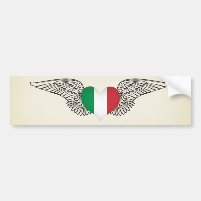 I Liebe Italien - Flügel Autoaufkleber (Vorne)