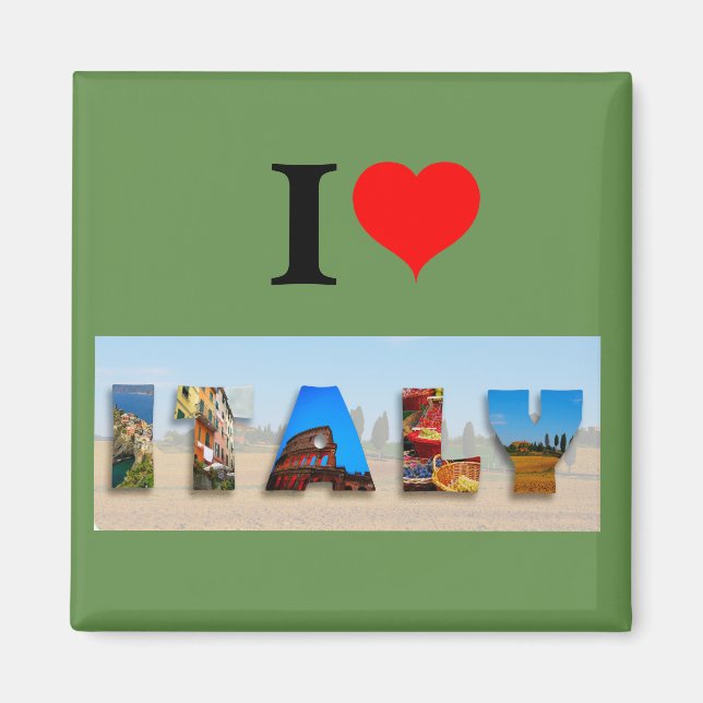 I Liebe Italien Magnet (Vorne)