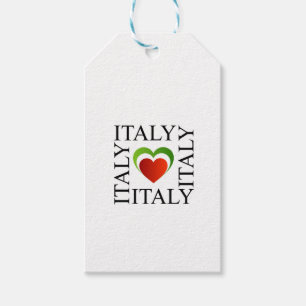 I Liebe Italien mit italienischen Flaggenfarben Geschenkanhänger