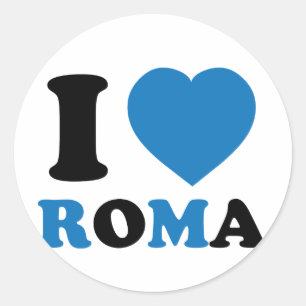 I Liebe Italien Runder Aufkleber