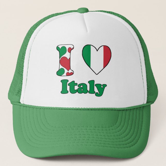 I Liebe Italien Truckerkappe (Vorderseite)