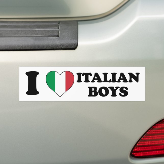 I Liebe Italienische Jungen Autoaufkleber (Auf Auto)