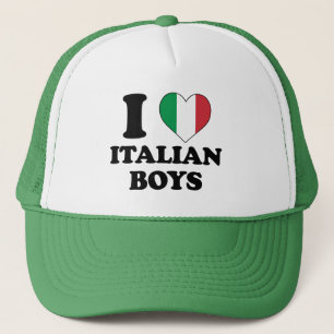 I Liebe Italienische Jungen Truckerkappe