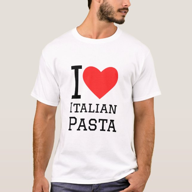 I Liebe italienische Pasta T-Shirt (Vorderseite)