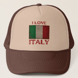 I LIEBE ITALIENISCHER TRUCKER HAT TRUCKERKAPPE