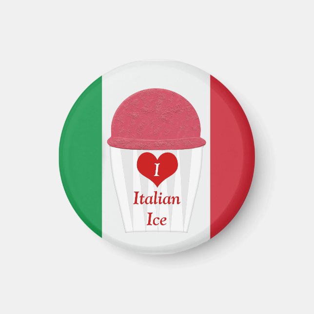 I Liebe Italienisches Eis - Hersteller Magnet (Vorne)