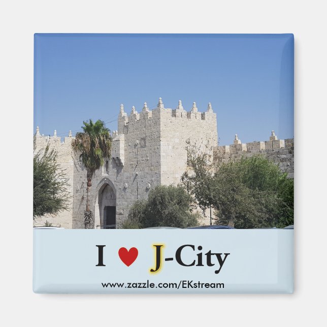 I LIEBE J CITY - Damscus-Gattermagnet Magnet (Vorne)