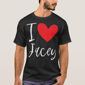 I Liebe Jacey Name Personalisiert Girl BESTE FREUN T-Shirt