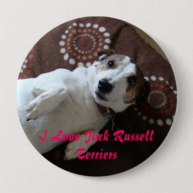 I Liebe-Jack-Russell-Terrier-Knopf Button (Vorderseite)
