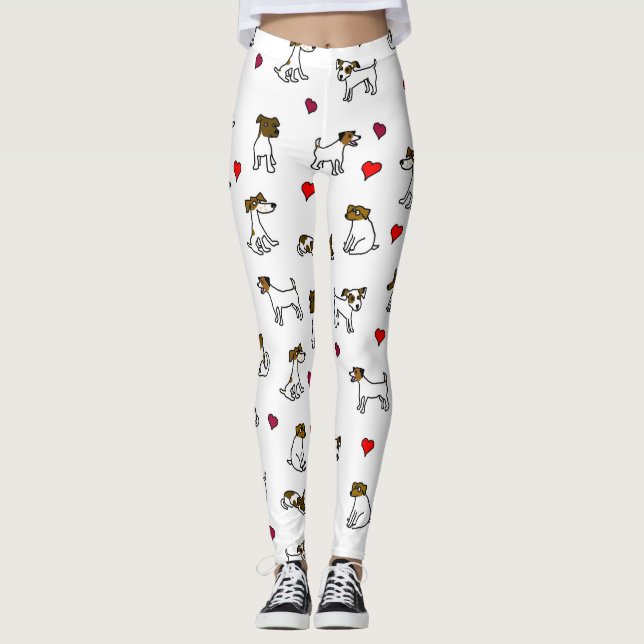 I Liebe Jack Russell Terrier Leggings (Vorderseite)