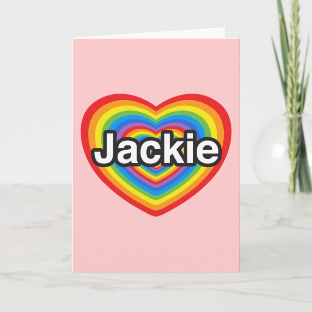 I Liebe Jackie. Liebe I Sie Jackie. Herz Karte (Vorderseite)