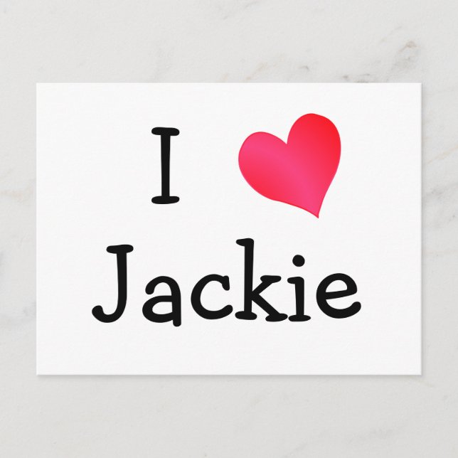 I Liebe Jackie Postkarte (Vorderseite)