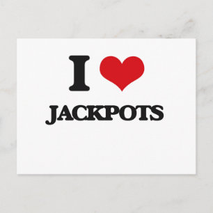 I Liebe Jackpots Postkarte