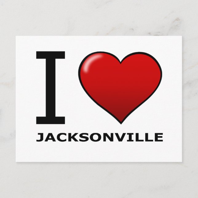 I LIEBE JACKSONVILLE, FL - FLORIDA POSTKARTE (Vorderseite)