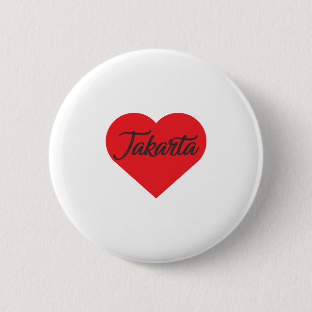 I Liebe Jakarta - Indonesien Button (Vorderseite)