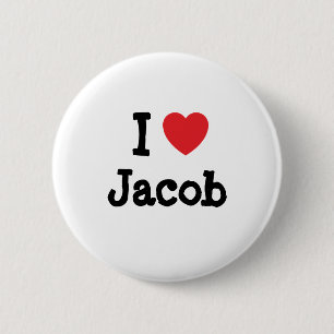 I Liebe Jakob Herz Brauch personalisiert Button