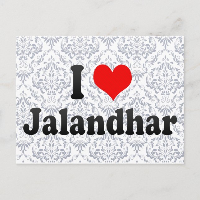 I Liebe Jalandhar, Indien Postkarte (Vorderseite)