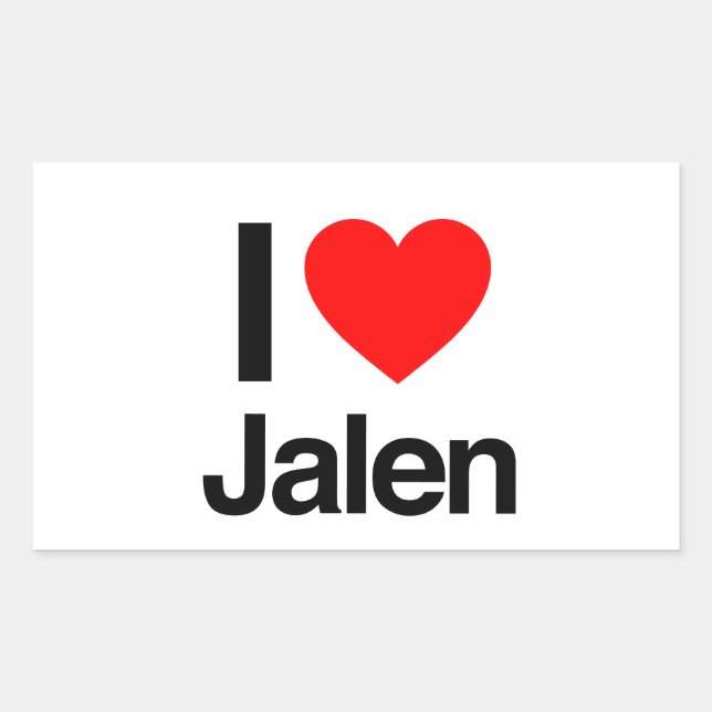 i Liebe jalen Rechteckiger Aufkleber (Vorderseite)
