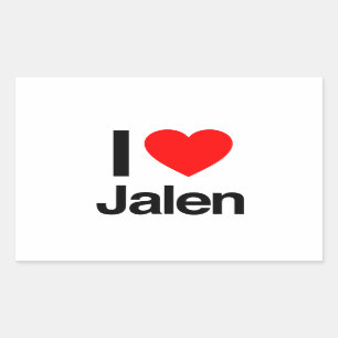 i Liebe jalen Rechteckiger Aufkleber