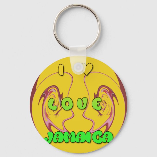 I Liebe Jamaica.png Schlüsselanhänger (Vorderseite)