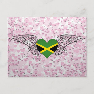 I Liebe Jamaika - Flügel Postkarte
