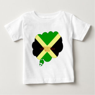 I Liebe Jamaika Text über Flaggenkunstdruck Baby T-shirt