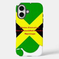 I Liebe Jamaika Text über Flaggenkunstdruck