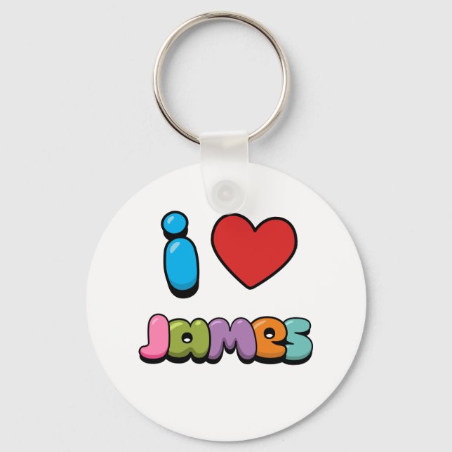 I Liebe James Schlüsselanhänger (Vorderseite)